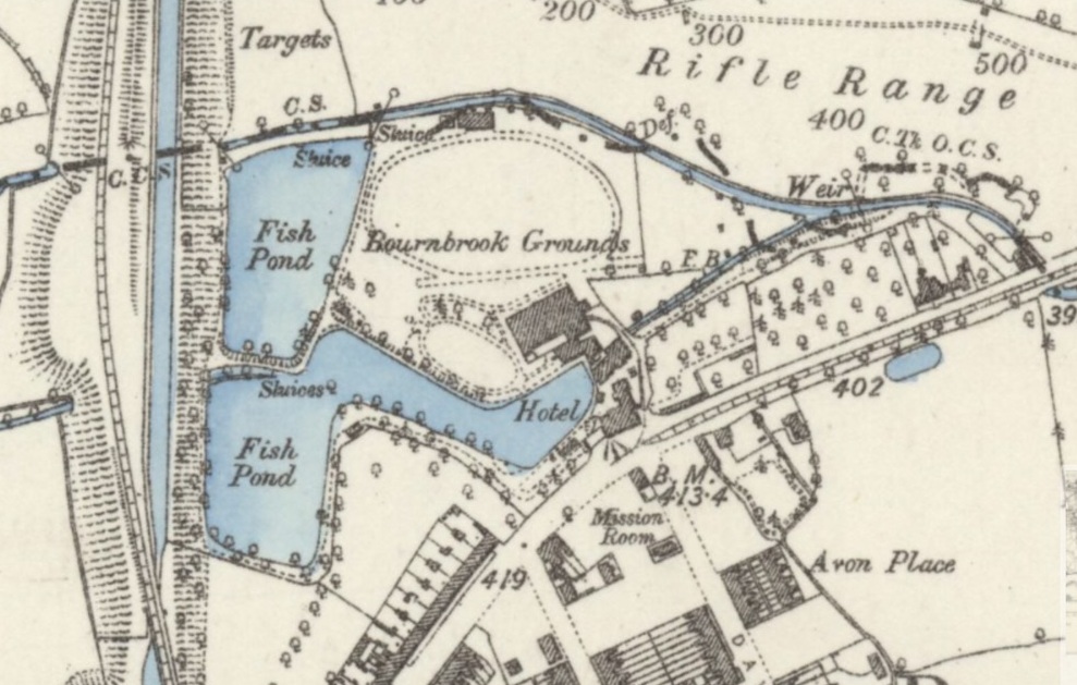 Birmingham - Bournbrook Grounds Kerbys Pool : Map credit National Library of Scotland